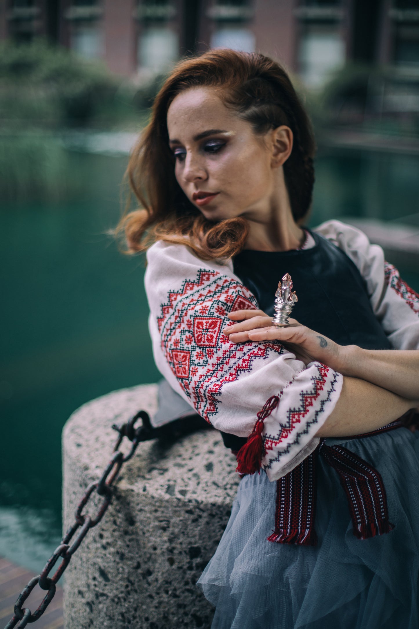 Cottage on Fire on a Mountain of Dishes ring