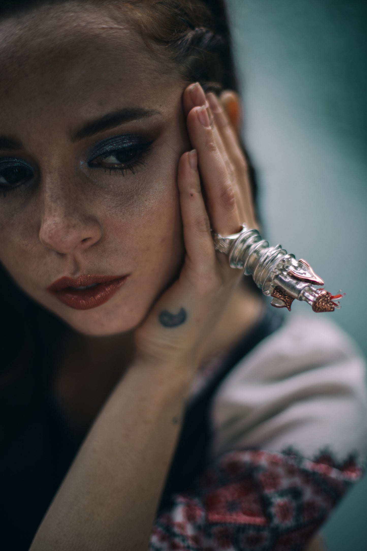 Cottage on Fire on a Mountain of Dishes ring