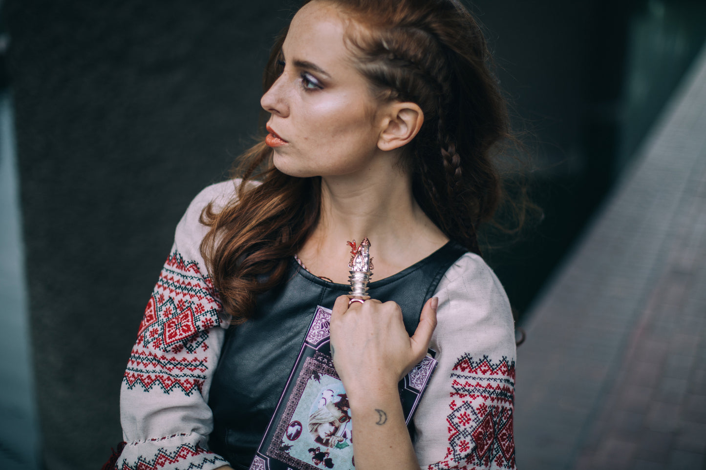 Cottage on Fire on a Mountain of Dishes ring