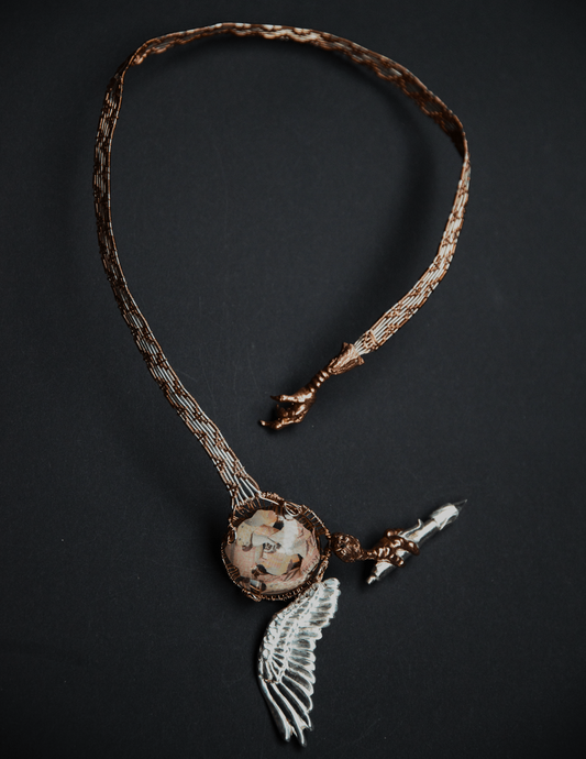 Bird Behind the Moon necklace