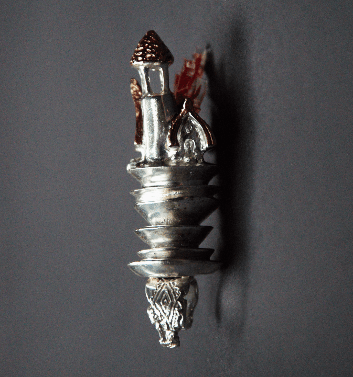 Cottage on Fire on a Mountain of Dishes ring