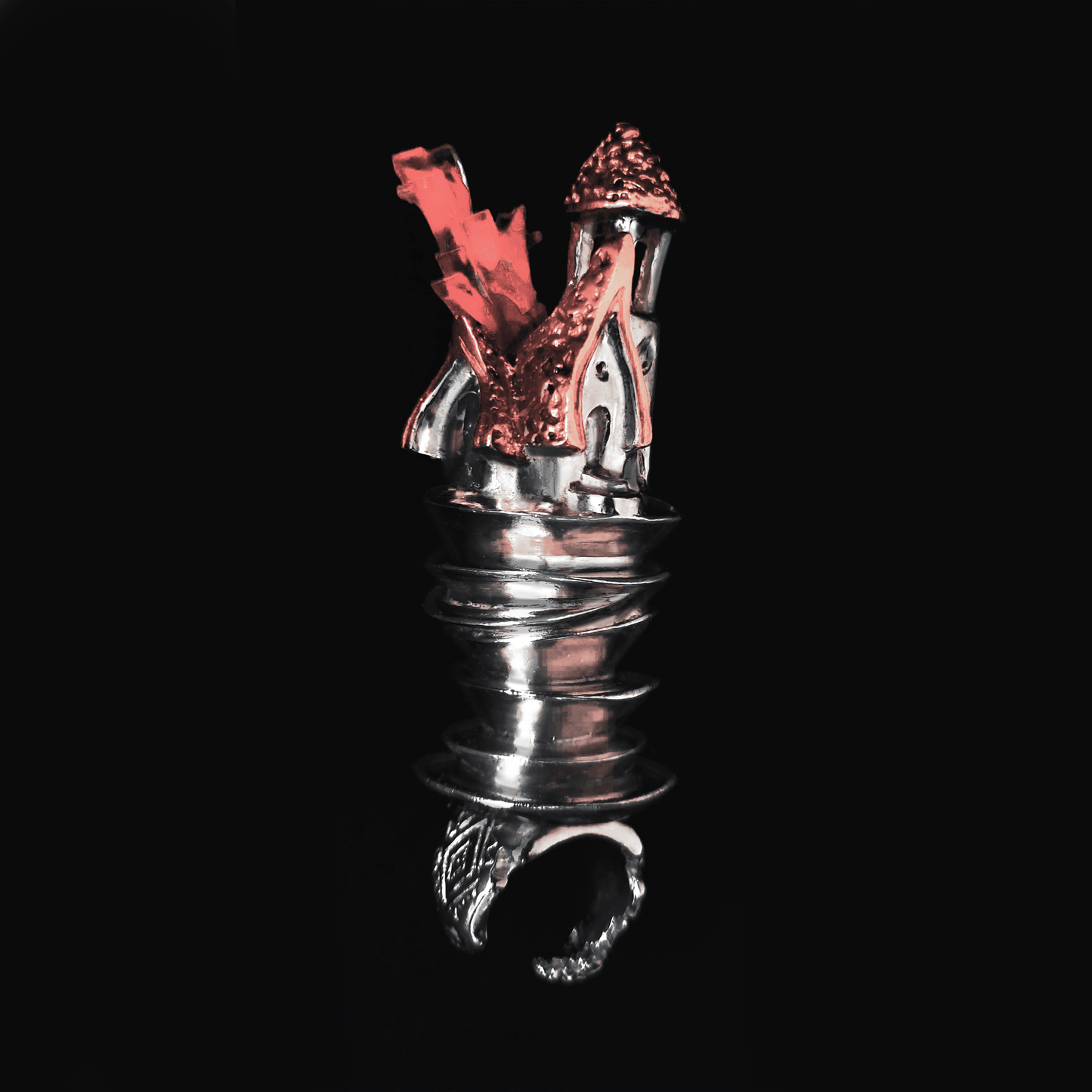 Cottage on Fire on a Mountain of Dishes ring